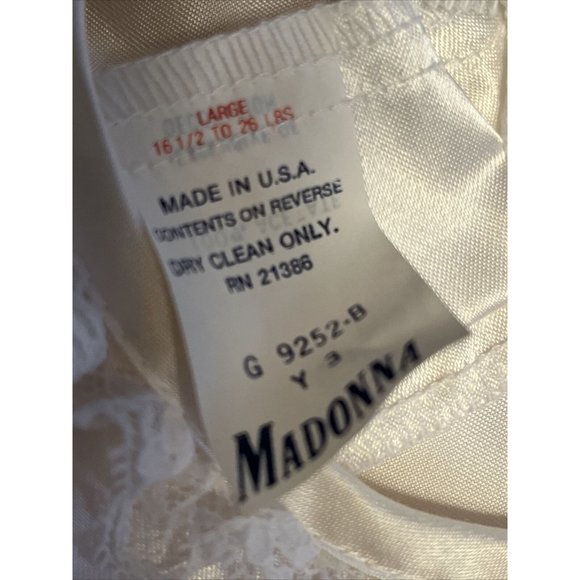 Vintage Christening Dedication Dress Ivory Satin Lace 16-1/2 to 26 lbs EUC 6mo+ - Picture 5 of 5